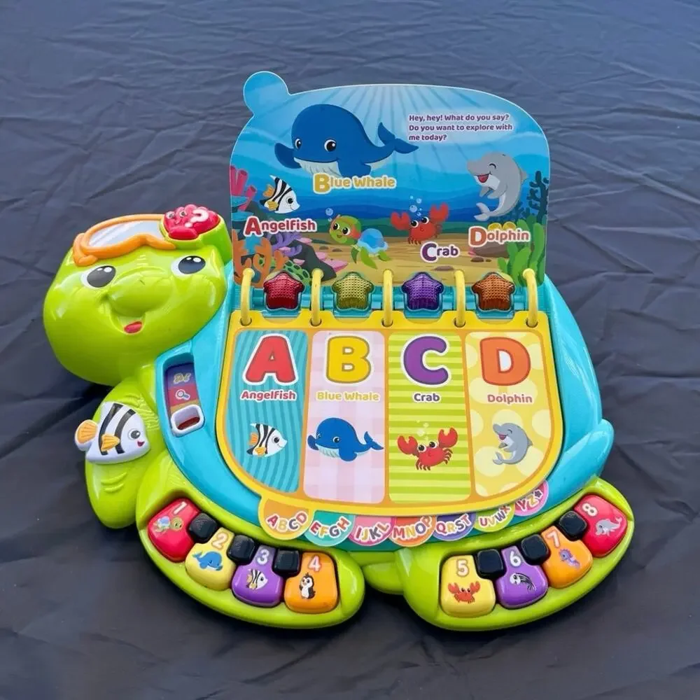 VTech Touch & Teach Sea Turtle Interactive Learning Toy Book Toddler 12-36M
